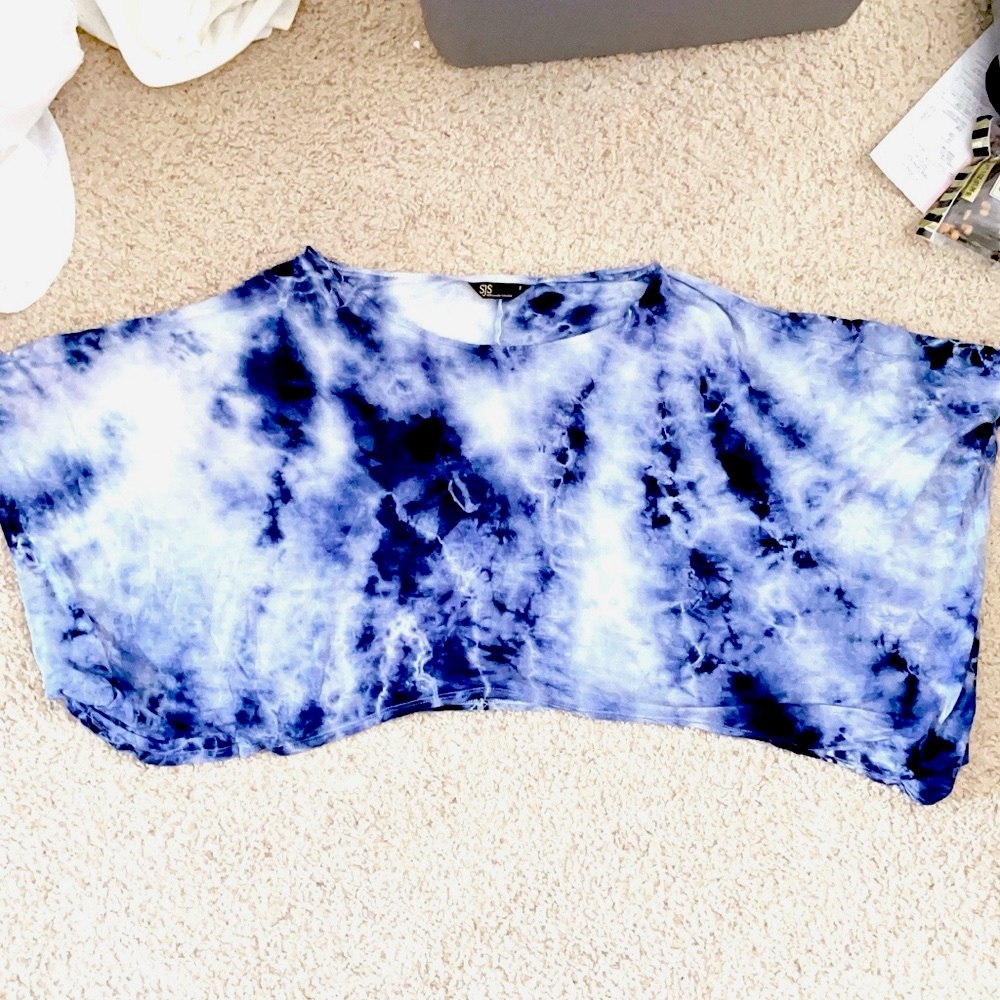 SJS Blue Tie Dye Flowy Kaftan Blouse [Size S] 💙